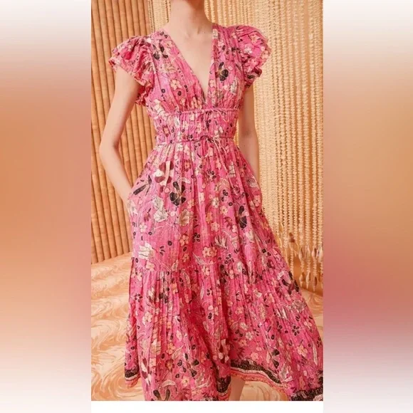 NWT ULLA JOHNSON Hollyhock
Angelica Dress Size 0 Beautiful ! - Picture 7 of 15